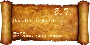 Baszler Teobald névjegykártya